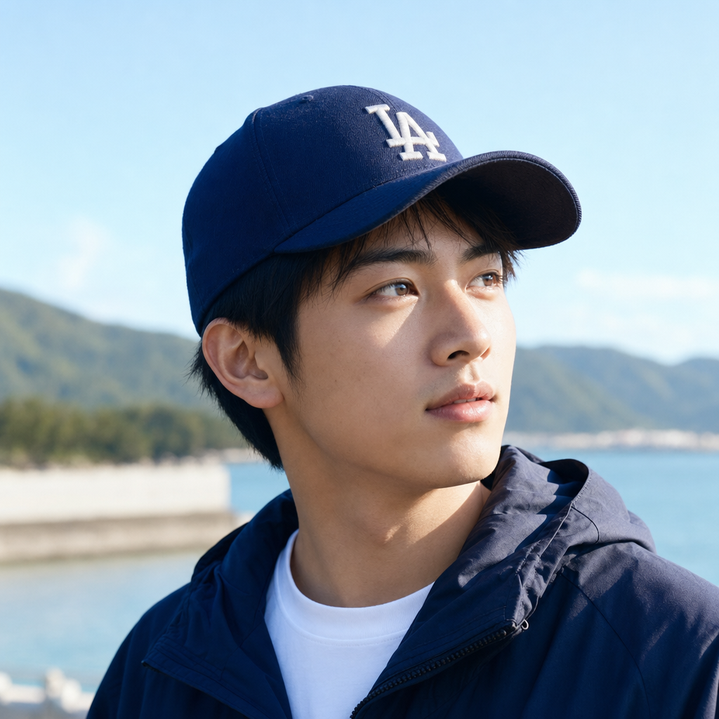 Man wearing cap with Hat & Cap Guard installed